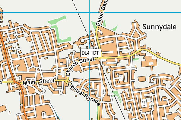 DL4 1DT map - OS VectorMap District (Ordnance Survey)
