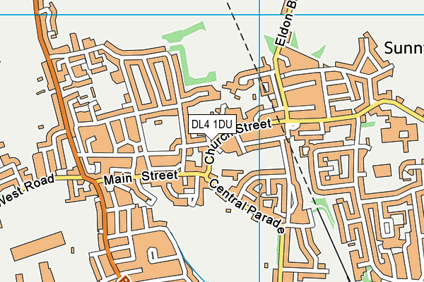 DL4 1DU map - OS VectorMap District (Ordnance Survey)