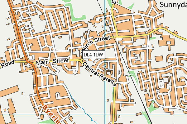 DL4 1DW map - OS VectorMap District (Ordnance Survey)