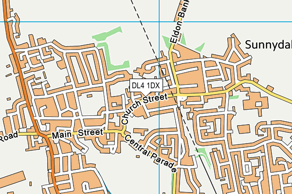 DL4 1DX map - OS VectorMap District (Ordnance Survey)