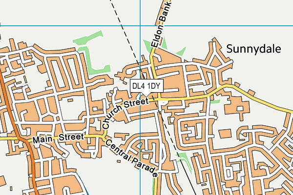 DL4 1DY map - OS VectorMap District (Ordnance Survey)