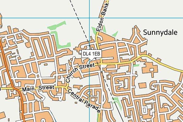 DL4 1EB map - OS VectorMap District (Ordnance Survey)