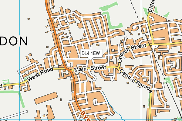 DL4 1EW map - OS VectorMap District (Ordnance Survey)
