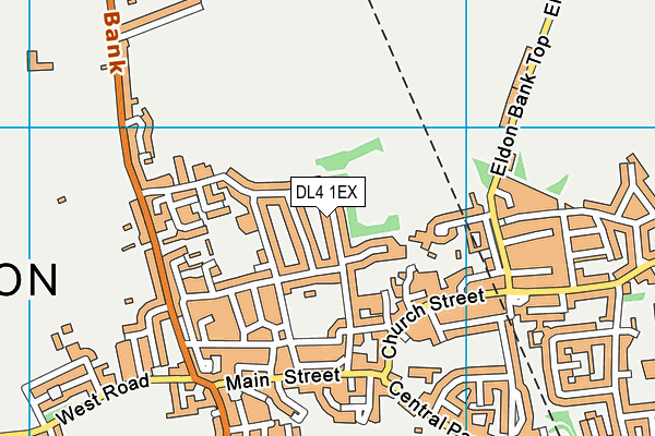 DL4 1EX map - OS VectorMap District (Ordnance Survey)