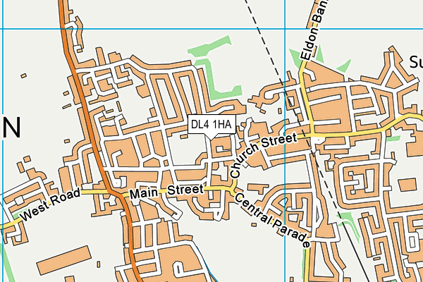 DL4 1HA map - OS VectorMap District (Ordnance Survey)