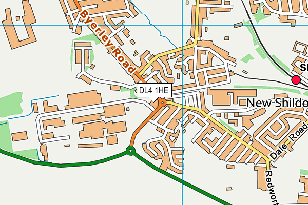 DL4 1HE map - OS VectorMap District (Ordnance Survey)