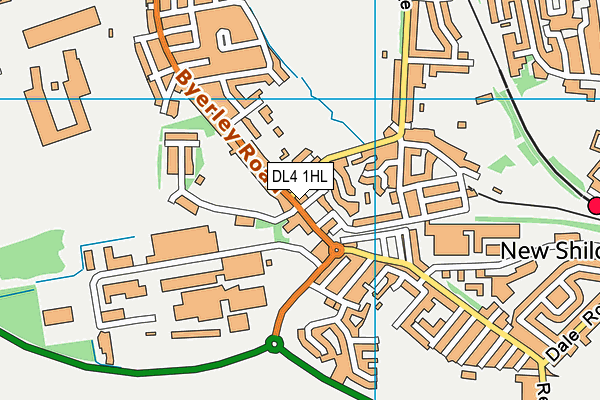 DL4 1HL map - OS VectorMap District (Ordnance Survey)