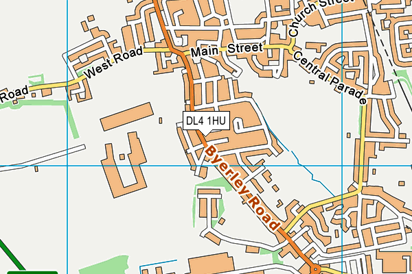 DL4 1HU map - OS VectorMap District (Ordnance Survey)