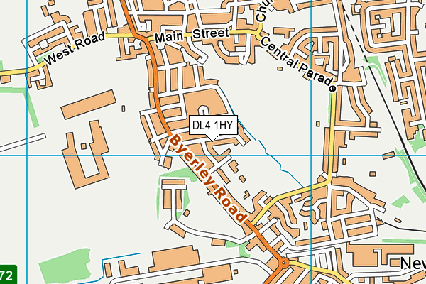 DL4 1HY map - OS VectorMap District (Ordnance Survey)