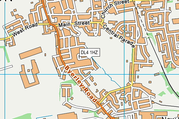 DL4 1HZ map - OS VectorMap District (Ordnance Survey)