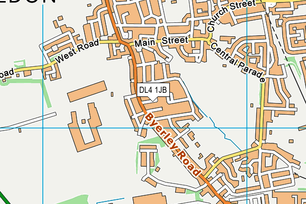 DL4 1JB map - OS VectorMap District (Ordnance Survey)