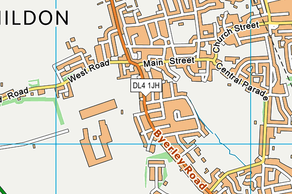 DL4 1JH map - OS VectorMap District (Ordnance Survey)