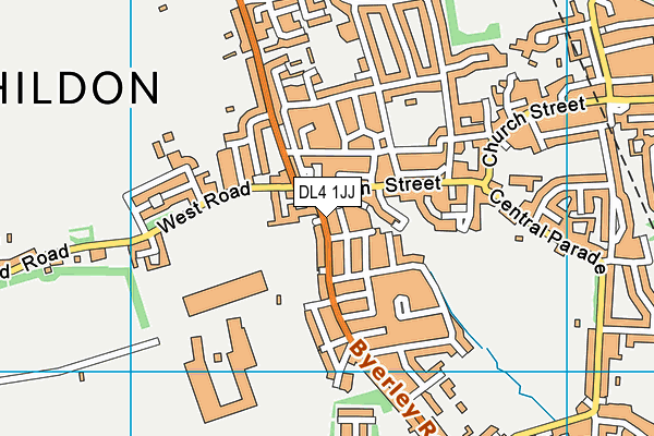 DL4 1JJ map - OS VectorMap District (Ordnance Survey)