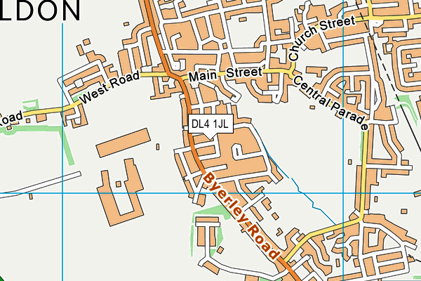 DL4 1JL map - OS VectorMap District (Ordnance Survey)