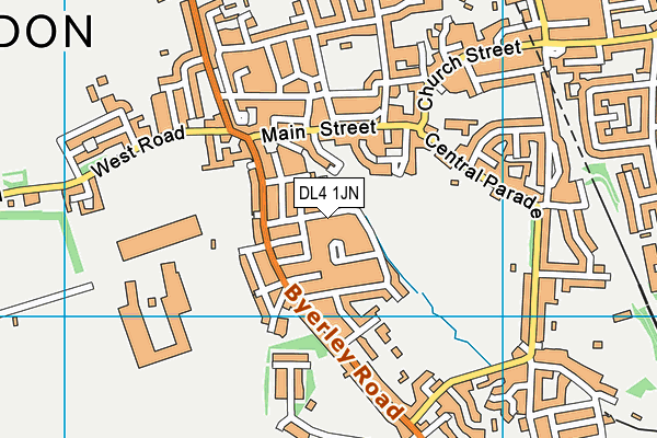 DL4 1JN map - OS VectorMap District (Ordnance Survey)