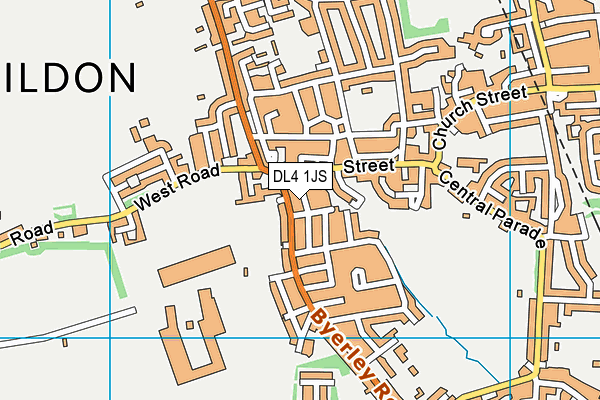 DL4 1JS map - OS VectorMap District (Ordnance Survey)