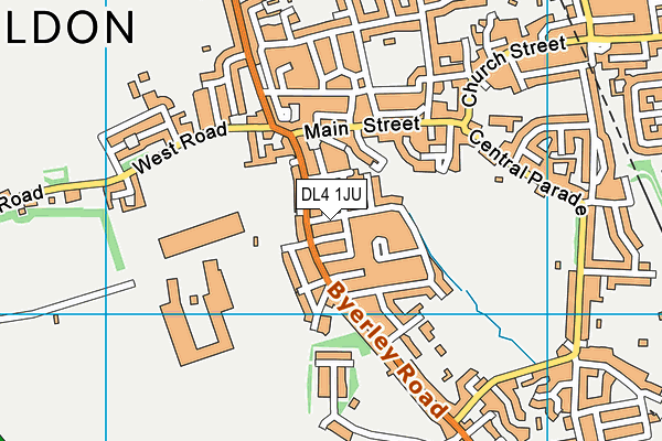 DL4 1JU map - OS VectorMap District (Ordnance Survey)