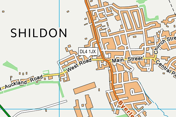 The Shildon Scout Memorial Field Trust map (DL4 1JX) - OS VectorMap District (Ordnance Survey)