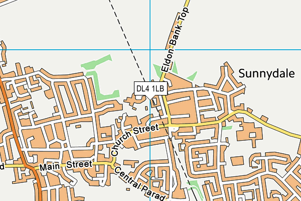 DL4 1LB map - OS VectorMap District (Ordnance Survey)