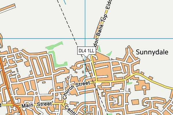 DL4 1LL map - OS VectorMap District (Ordnance Survey)