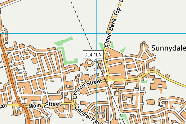 DL4 1LN map - OS VectorMap District (Ordnance Survey)