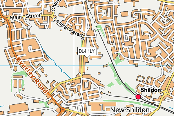 DL4 1LY map - OS VectorMap District (Ordnance Survey)