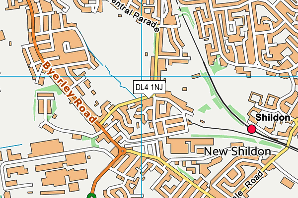 DL4 1NJ map - OS VectorMap District (Ordnance Survey)
