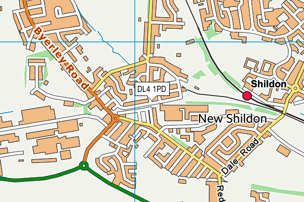 DL4 1PD map - OS VectorMap District (Ordnance Survey)