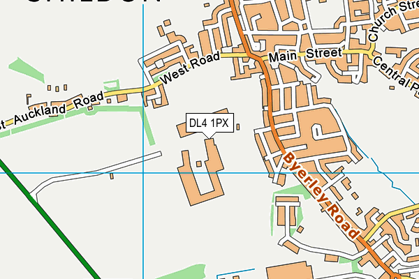DL4 1PX map - OS VectorMap District (Ordnance Survey)