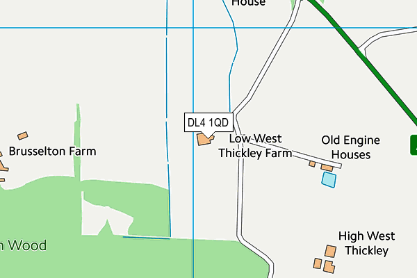 DL4 1QD map - OS VectorMap District (Ordnance Survey)