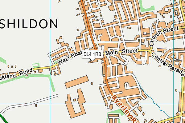 DL4 1RB map - OS VectorMap District (Ordnance Survey)
