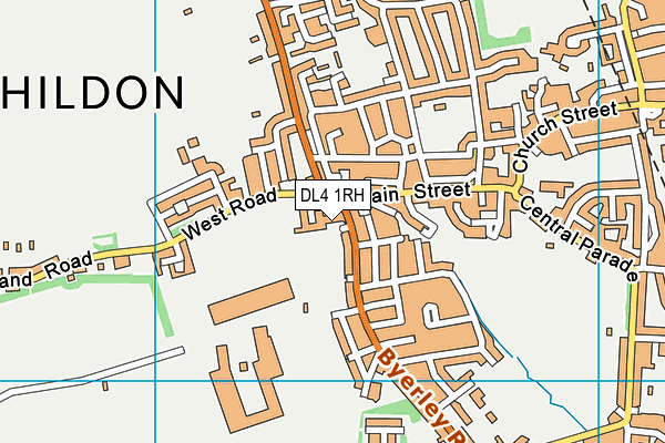 DL4 1RH map - OS VectorMap District (Ordnance Survey)