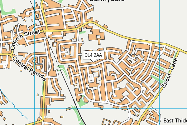 DL4 2AA map - OS VectorMap District (Ordnance Survey)
