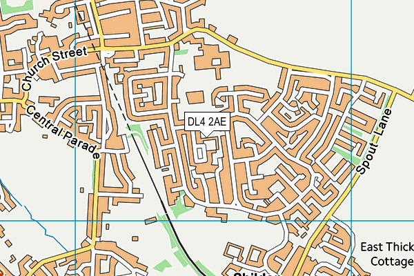 DL4 2AE map - OS VectorMap District (Ordnance Survey)