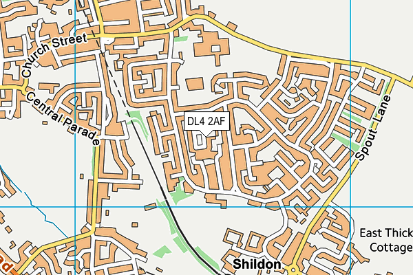 DL4 2AF map - OS VectorMap District (Ordnance Survey)
