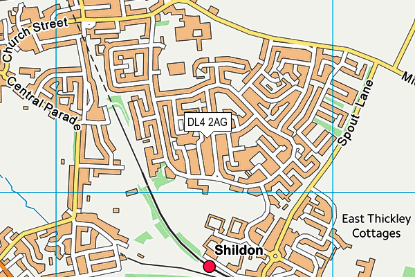 DL4 2AG map - OS VectorMap District (Ordnance Survey)