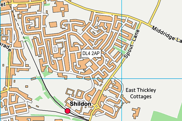 DL4 2AP map - OS VectorMap District (Ordnance Survey)