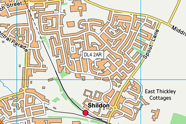 DL4 2AR map - OS VectorMap District (Ordnance Survey)