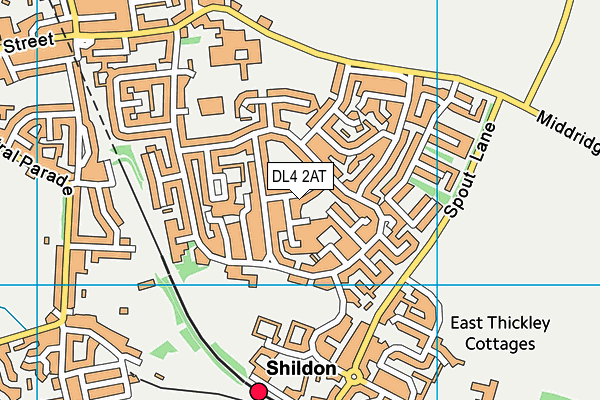 DL4 2AT map - OS VectorMap District (Ordnance Survey)