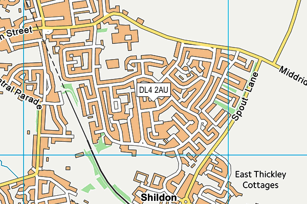 DL4 2AU map - OS VectorMap District (Ordnance Survey)