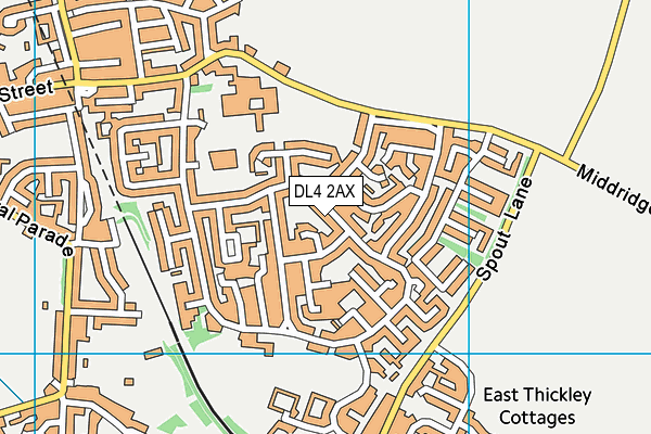 DL4 2AX map - OS VectorMap District (Ordnance Survey)