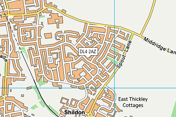 DL4 2AZ map - OS VectorMap District (Ordnance Survey)