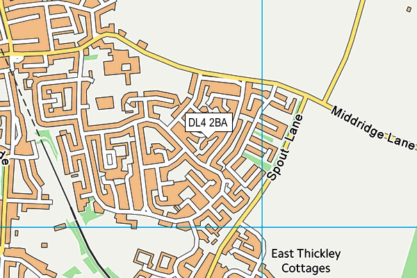 DL4 2BA map - OS VectorMap District (Ordnance Survey)