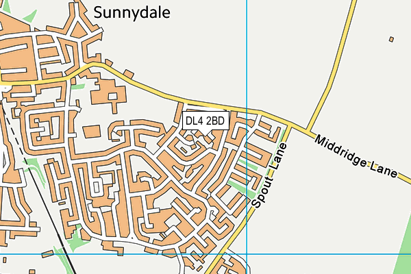 DL4 2BD map - OS VectorMap District (Ordnance Survey)