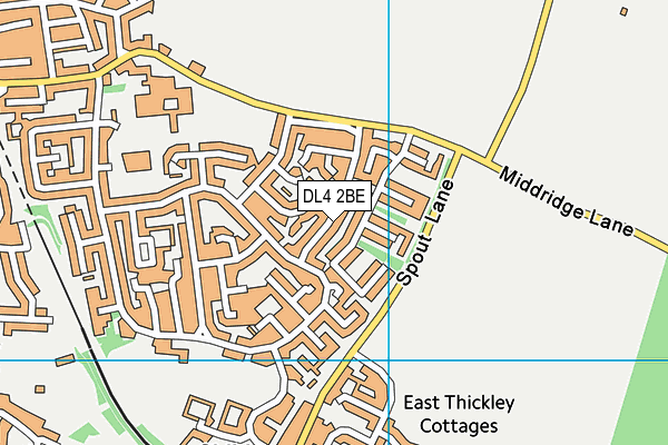 DL4 2BE map - OS VectorMap District (Ordnance Survey)