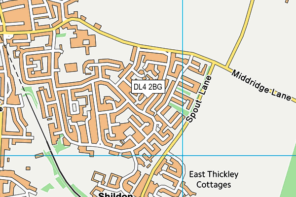 DL4 2BG map - OS VectorMap District (Ordnance Survey)