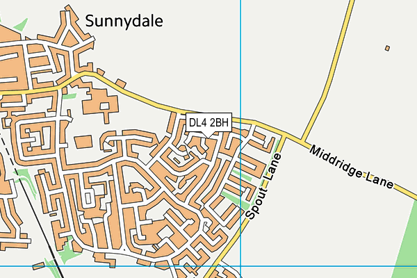 DL4 2BH map - OS VectorMap District (Ordnance Survey)