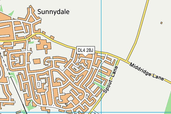 DL4 2BJ map - OS VectorMap District (Ordnance Survey)