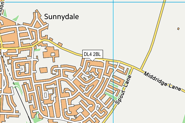 DL4 2BL map - OS VectorMap District (Ordnance Survey)