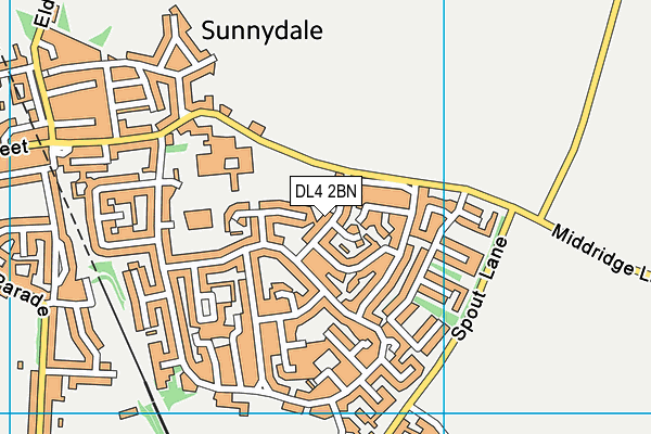DL4 2BN map - OS VectorMap District (Ordnance Survey)